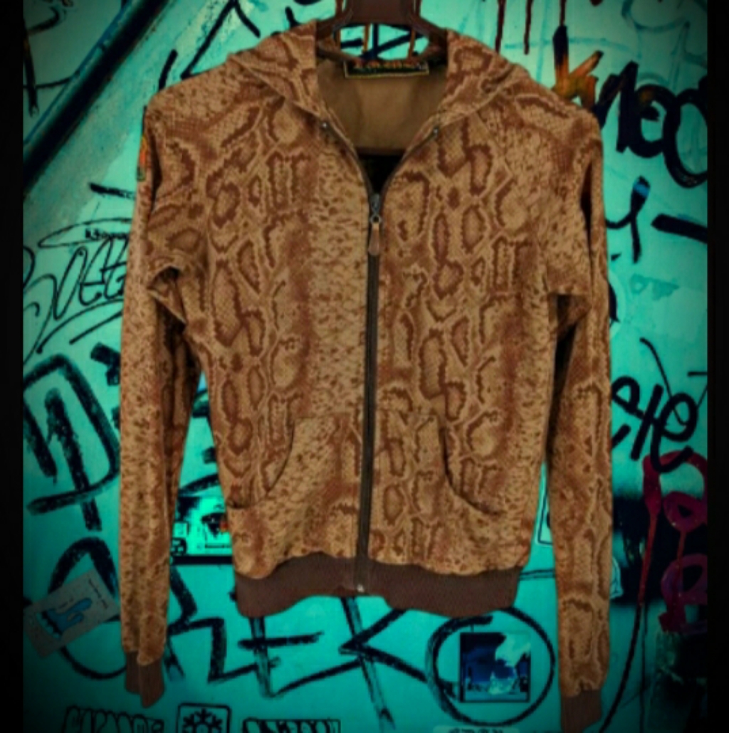 Bnwot!Rare!L.A.M.B. Green Snake Skin Hoodie!Rare!Sz Small